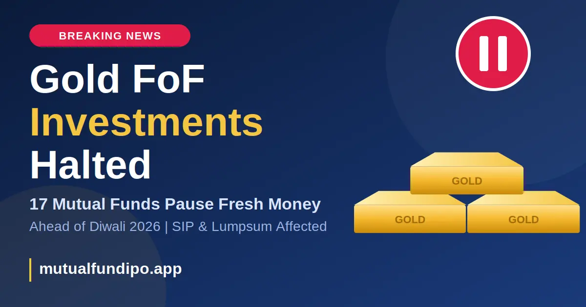Gold FoF Investments Halted: 17 Mutual Funds Pause Fresh Money