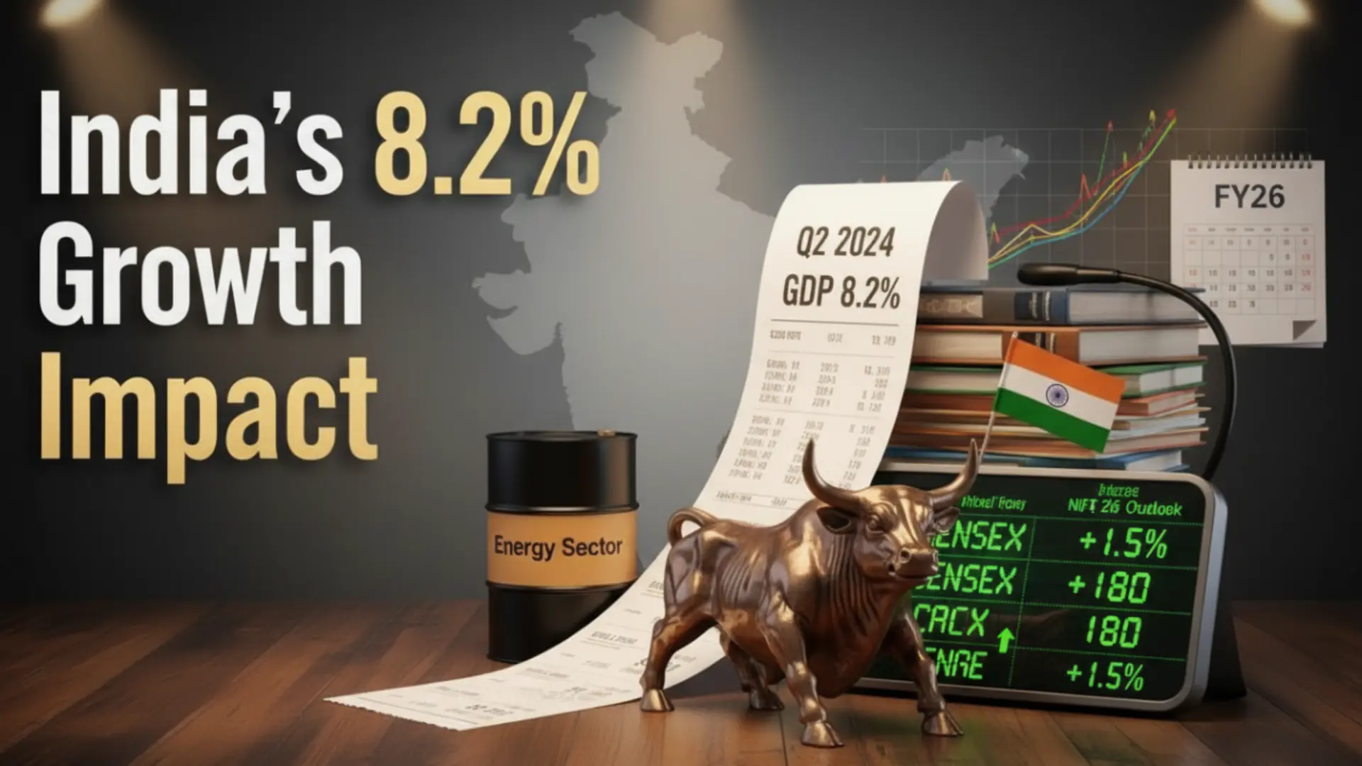 India’s Q2 GDP Soars to 8.2% | Impact on Stock Market, Sectors & FY26 Outlook